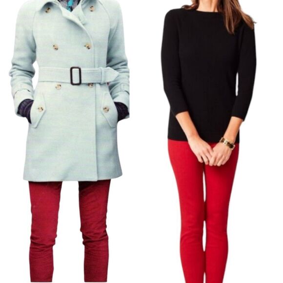 Talbots robin red DENIM slim jeans CLASSIC RED size 2 - Picture 2 of 9